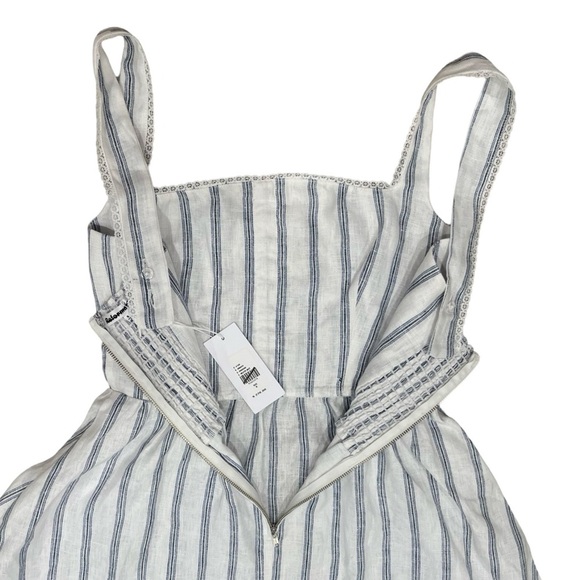 Reformation Women's Tagliatelle Linen Midi Dress - Harbor Stripe | NWT | Size 8 - Picture 13 of 16